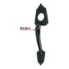 468401 46840 - Chapetón metálico para puerta, acabado negro