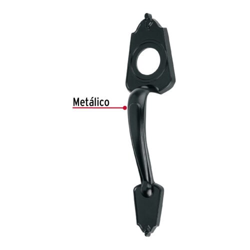 468401 46840 - Chapetón metálico para puerta, acabado negro