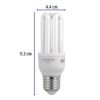 468432 46843 - Lámpara triple T3 9 W luz de día en blíster, Volteck