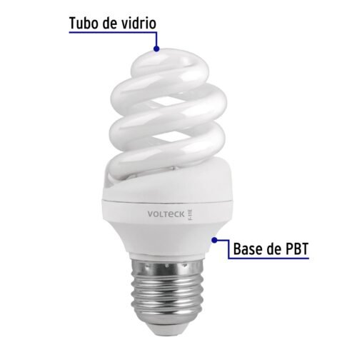 46847 - Lámpara espiral T3 11 W luz de día en blíster, Volteck