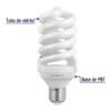 46850 - Pack 2 lámparas espiral T4 24 W luz de día, blíster, Volteck