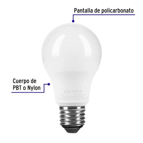 46856 - Lámpara LED A19 6 W (equiv. 40 W) luz de día blíster Volteck