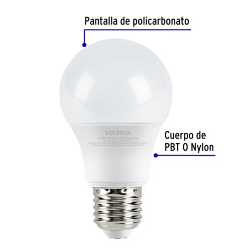 Web 46857 - Lámpara LED A19 6 W (equiv. 40 W) luz cálida blíster Volteck