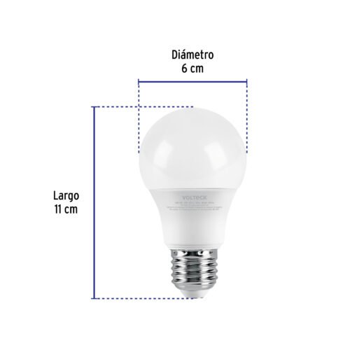 468572 46857 - Lámpara LED A19 6 W (equiv. 40 W) luz cálida blíster Volteck