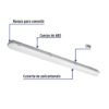 46862 - Luminario lineal de LED 36 W de sobreponer a prueba de vapor