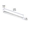 46862 - Luminario lineal de LED 36 W de sobreponer a prueba de vapor
