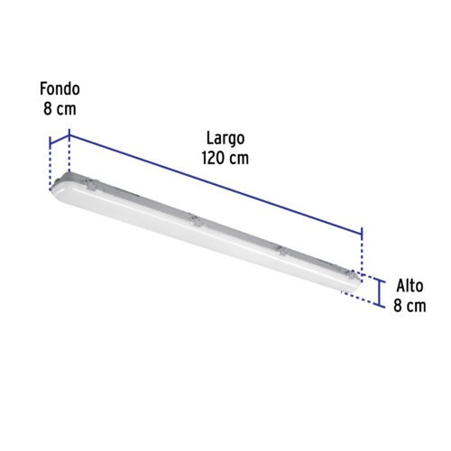 46862 - Luminario lineal de LED 36 W de sobreponer a prueba de vapor