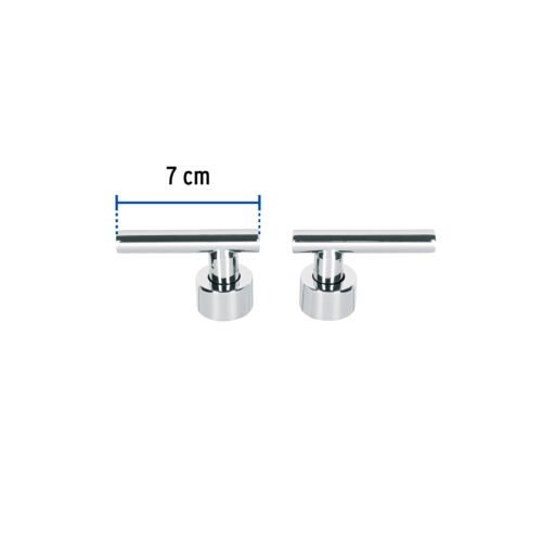 46866 - Juego de 2 manerales para mezcladora, palanca, cromo, Tubig
