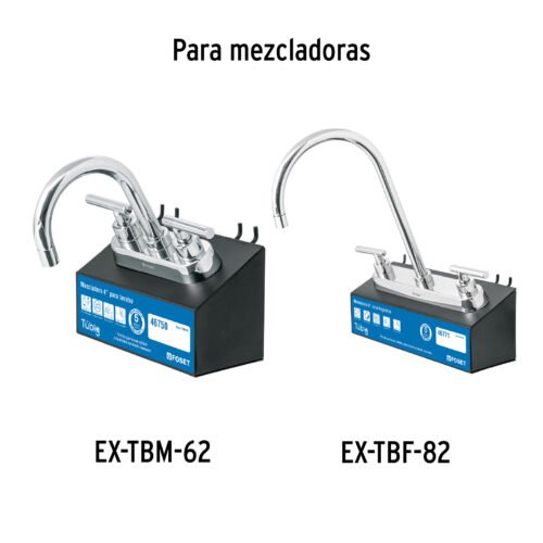 46866 - Juego de 2 manerales para mezcladora, palanca, cromo, Tubig