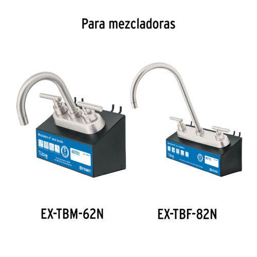 46867 - Juego de 2 manerales para mezcladora, palanca, satín, Tubig