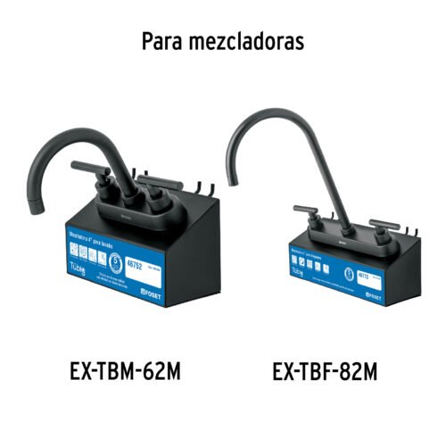 46868 - Juego de 2 manerales para mezcladora, palanca, negro, Tubig