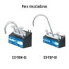 46869 - Juego de 2 manerales para mezcladora, volante, cromo, Tubig