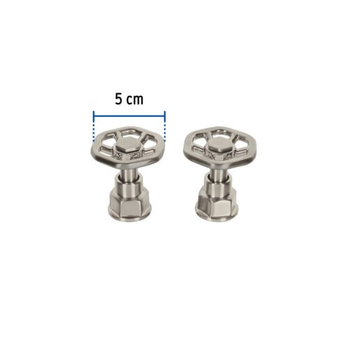 46870 - Juego de 2 manerales para mezcladora, volante, satín, Tubig