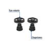 46871 - Juego de 2 manerales para mezcladora, volante, negro, Tubig