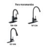 46874 - Maneral repuesto para monomando, negro, Foset