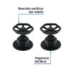 46880 - Juego de 2 manerales para regadera, volante, negro, Tubig