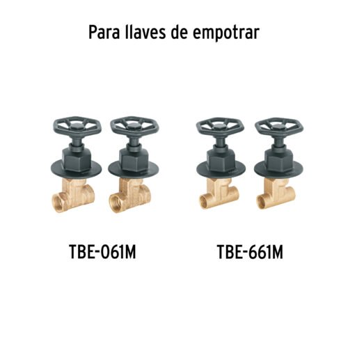 46880 - Juego de 2 manerales para regadera, volante, negro, Tubig