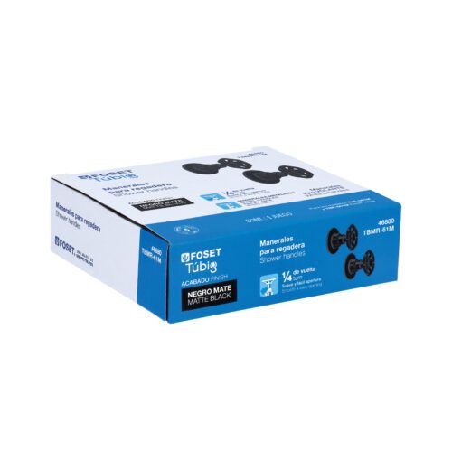 46880 - Juego de 2 manerales para regadera, volante, negro, Tubig