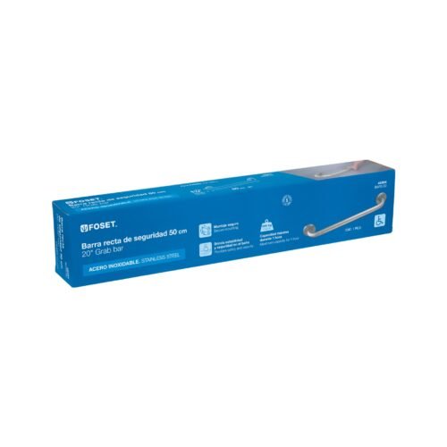 46884 - Barra recta de seguridad, acero inox, 1-1/4" x 50cm, FOSET