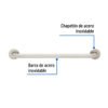 46885 - Barra recta de seguridad, acero inox, 1-1/4" x 60cm, FOSET