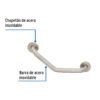 46887 - Barra angular de seguridad, acero inox, 1-1/4" x 40cm, FOSET