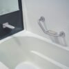 468883 46888 - Barra angular con jabonera, acero inox, 1-1/4" x 42cm, FOSET