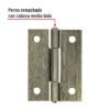 46911 - Bisagra rectangular 2" latón antiguo, HERMEX