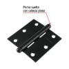 46919 - Bisagra cuadrada 3", negro mate, cabeza redonda, HERMEX
