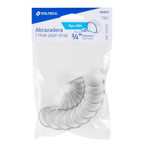 469214 46921 - Bolsa c/10 abrazaderas tipo uña 3/4" p/tubo pared delgada