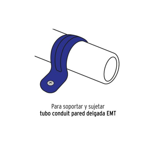 46922 - Bolsa c/10 abrazaderas tipo uña 1" p/tubo pared delgada