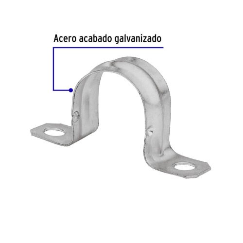 46925 - Bolsa c/10 abrazaderas tipo omega 1" p/tubo pared delgada