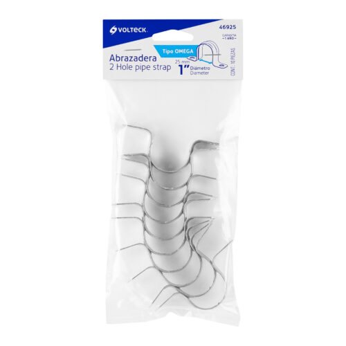 46925 - Bolsa c/10 abrazaderas tipo omega 1" p/tubo pared delgada