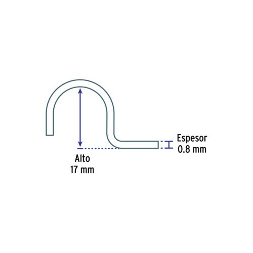 46927 - Bolsa c/10 abrazaderas tipo uña 3/8" p/tubo pared delgada