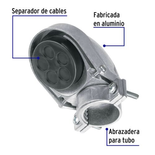 46940 46940 - Mufa con abrazadera para tubo 1", Volteck