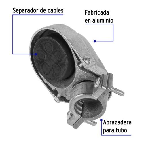46941 46941 - Mufa con abrazadera para tubo 3/4", Volteck
