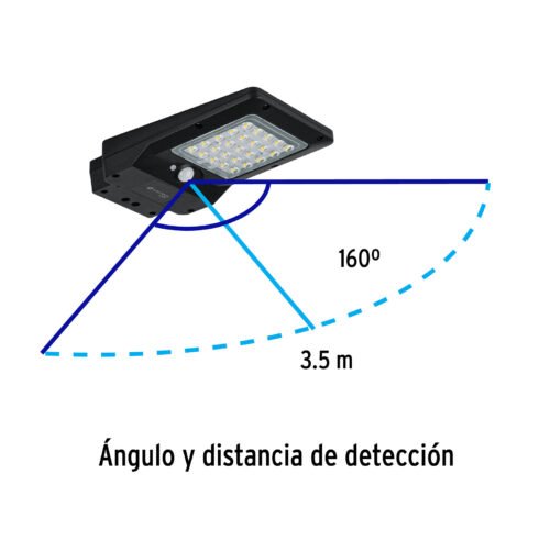 Web 46956 - Luminario suburbano de LED 4 W con panel solar, Volteck