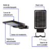469572 46957 - Luminario suburbano de LED 8 W con panel solar, Volteck