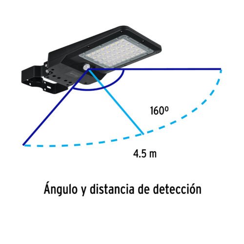 Web 46957 - Luminario suburbano de LED 8 W con panel solar, Volteck