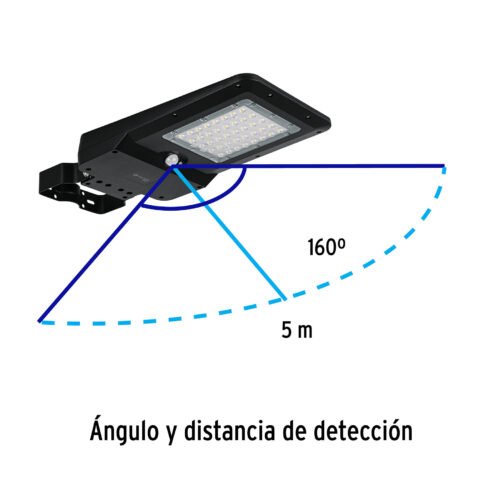 46958 - Luminario suburbano de LED 15 W con panel solar, Volteck