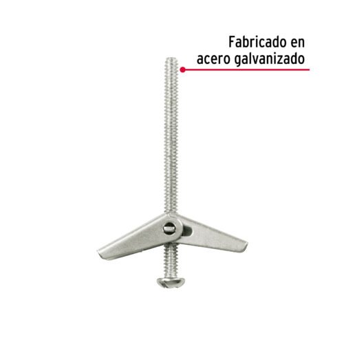 46967 - Caja con 100 sujetadores tipo mariposa de 1/8" x 2", FIERO