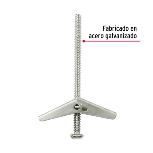 46968 - Caja con 100 sujetadores tipo mariposa de 3/16" x 3", FIERO