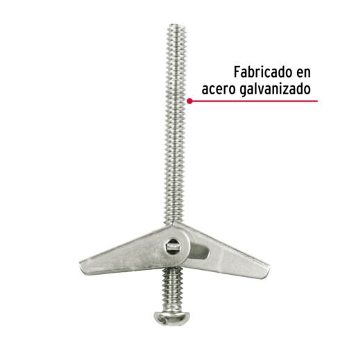 469691 46969 - Caja con 100 sujetadores tipo mariposa de 1/4" x 3", FIERO