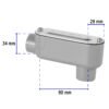 469702 46970 - Condulet 1/2" conexión tipo LB, Volteck