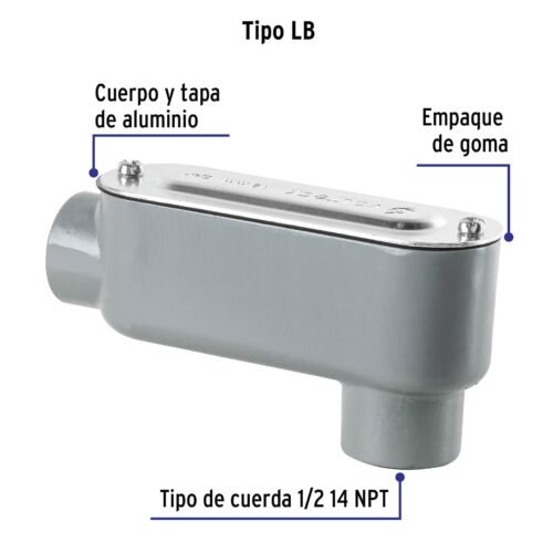 469711 46971 - Condulet 3/4" conexión tipo LB, Volteck