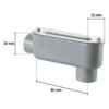 469712 46971 - Condulet 3/4" conexión tipo LB, Volteck