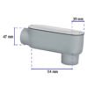 46972 - Condulet 1" conexión tipo LB, Volteck