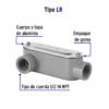 469731 46973 - Condulet 1/2" conexión tipo LR, Volteck
