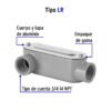46974 - Condulet 3/4" conexión tipo LR, Volteck