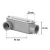 46974 - Condulet 3/4" conexión tipo LR, Volteck