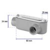 46976 - Condulet 1/2" conexión tipo LL, Volteck